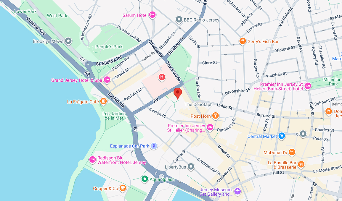 Map screenshot of the ND Estates office location